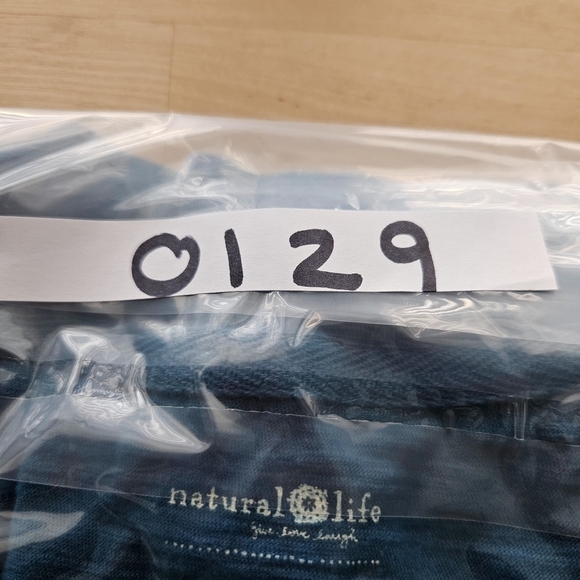 NATURAL LIFE Blue Tunic W/ White Accents Sz Lg Lagenlook Oversized Art Teacher - Picture 8 of 8